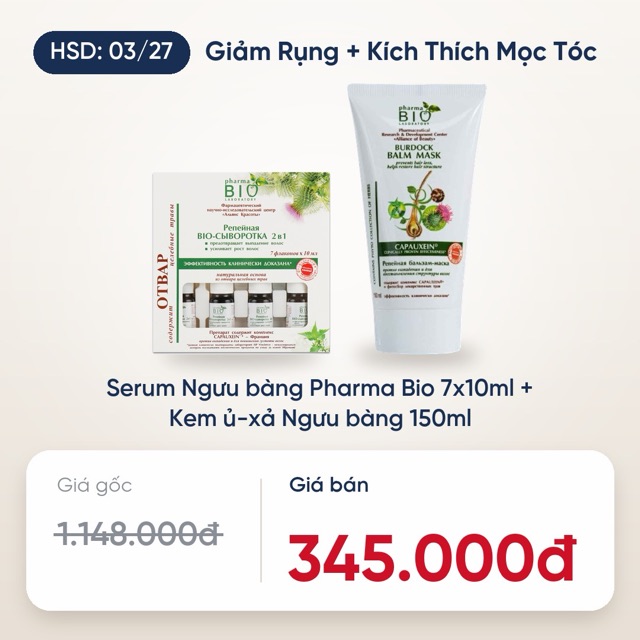 Combo Giảm Rụng + Kích Thích Mọc Tóc